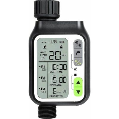 Odipie - Water Timer,Automatic Watering Timer with 3 Separate Irrigation Systems/Automatic Rain Sensor/Child Lock Mode Odipie - Water Timer,Automatic Watering Timer with 3 Separate Irrigation Systems/Automatic Rain Sensor/Child Lock Mode