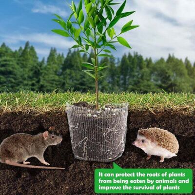 SNQ Wire Basket, Plant Root Protector in Metal Mesh, Stainless Steel Wire Mesh Bag, for Flowers and Vegetables (4pcs) SNQ Wire Basket, Plant Root Protector in Metal Mesh, Stainless Steel Wire Mesh Bag, for Flowers and Vegetables (4pcs)
