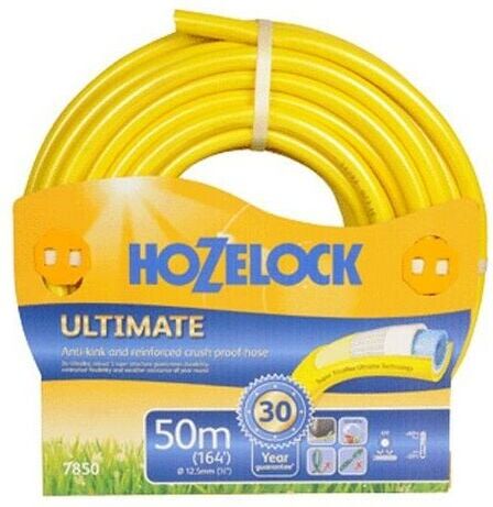 Hozelock - 50m Ultimate Hose Pipe Garden Watering 7850 Crush Proof Anti Kink
