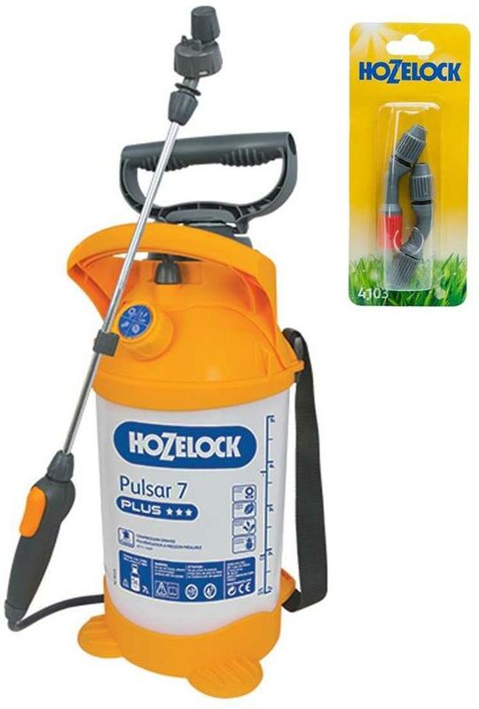 Hozelock - Pulsar Plus 7 Litre Pressure Sprayer Garden Weed Killer & Spray Nozzle