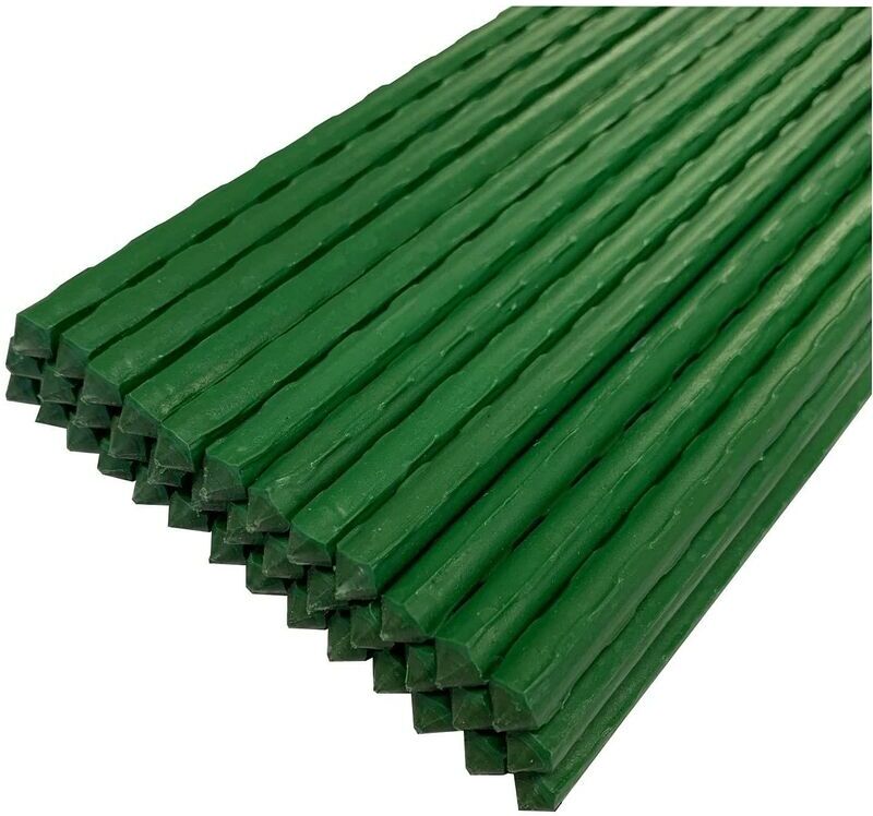 SELECTIONS Set of 40 Plastic Coated Metal Plant Support Sticks (60cm)