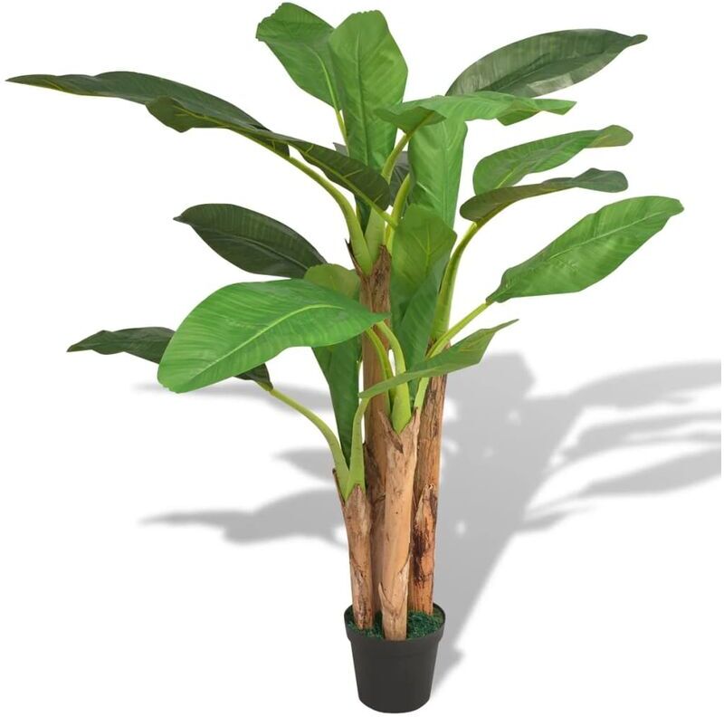Artificial Banana Tree Plant with Pot 175 cm Green Vidaxl