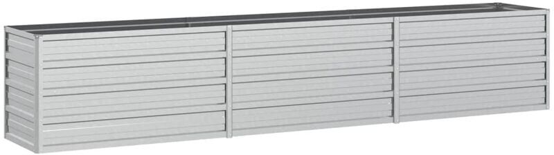 Garden Raised Bed 240x40x45 cm Galvanized Steel Silver vidaXL