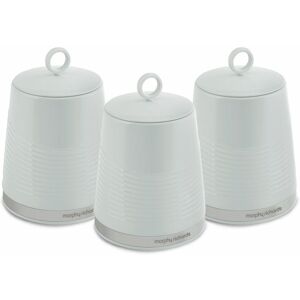 Morphy - Richards 976007 Dune Kitchen Storage, Tea Coffee Sugar Set of 3 Canisters, Sage Green, 1