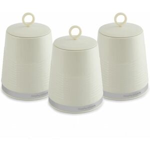 Richards 976006 Dune Kitchen Storage, Tea Coffee Sugar Set of 3 Canisters, Ivory Cream, 1 - Morphy