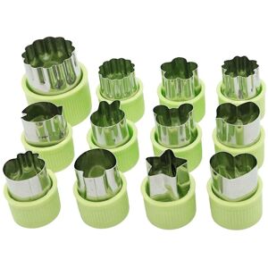 WOOSIEN 12pcs Mini Cookie Pie Vegetable Fruit Cutter Tools Accessories With Bear Star Rabbit Mushrooms St