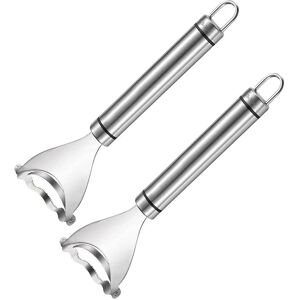 WOOSIEN 2pcs Corn Peeler Stainless Steel Corn Cob Peeler Corn Stripper Tool For Kitchen, Thresher Corn Cutte