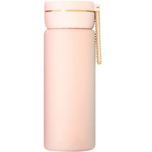 316 Stainless Steel Insulated Water Bottle Portable Thermos Vacuum Cups Travel Mug Sports Tumblers Flask Double Layer 400ml Coral powder Denuotop