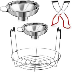 WOOSIEN 4-piece canning set, 1 canning stand + 1 canning jar tongs + 2 canning funnels, canning accessories