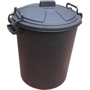 Viss - 50 Litre Black Plastic Outdoor Bin