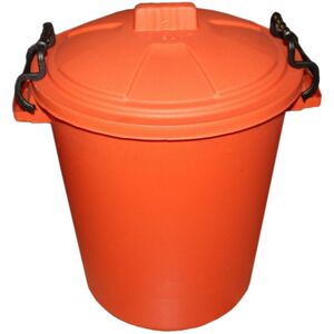 VISS 50 Litre Orange Plastic Outdoor Bin
