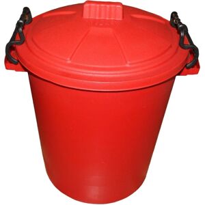 VISS 50 Litre Red Plastic Outdoor Bin