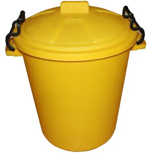 VISS 50 Litre Yellow Plastic Outdoor Bin