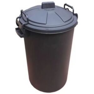 VISS 85 Litre Black Plastic Outdoor Bin