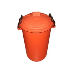 VISS 85 Litre Orange Plastic Outdoor Bin