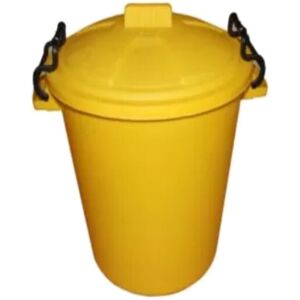 VISS 85 Litre Yellow Plastic Outdoor Bin