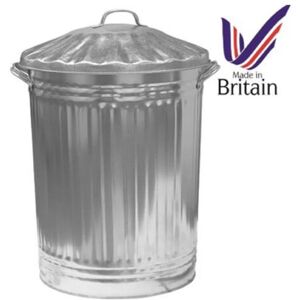 VISS 90 Litre Galvanised Metal Dust Bin