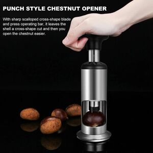 Hoopzi - bbq Utensil Chestnut Opener Stainless Steel Walnut Peeler Manual Punch Nutcracker Sheller Save Effort Household Kitchen Tools