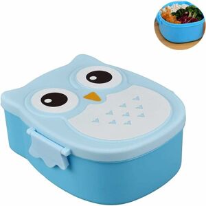 DENUOTOP Bento Lunch Box, Lunch Box for Children Cartoon Owls Picnic Container Portable Food Storage Container Food-Safe Plastic Food Picnic Container Leak