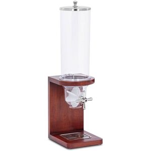 Royal Catering - Cereal Dispenser - 3.5 l - stainless steel / plastic / beech wood Food dispenser Snack dispenser