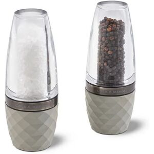 Cole & Mason Precision+ Stemless City Concrete Clear Salt & Pepper Mill Gift Set with Gunmetal Band