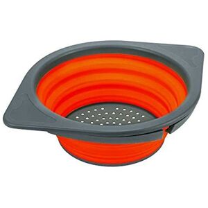 WOOSIEN Collapsible Colander Fruit Vegetable Storage Basket Collapsible Net with Sturdy Stands Orange