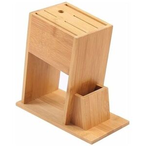 ORCHIDÉE Cutlery Organizer Storage Tool Rack Multifunctional Holder Knife Block 7 Slots Bamboo, n Model