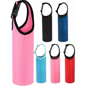 Neoprene Water Bottle Cover 5 Pieces Portable Bottle Holder with Buckle for 500-700ml Bottle Holders, 5 Colors - Denuotop