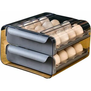 Egg box with 32 compartments double layer egg drawer type for refrigerator Denuotop