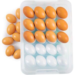 Xuigort - Egg Holder, 3-Layer Deviled Egg Tray with Lid Egg Carrier Box Dispenser Container with Handle for 60 Eggs