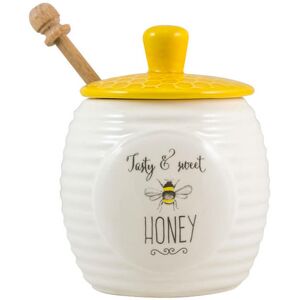 Bee Happy Honey Pot with Stick - English Tableware Company