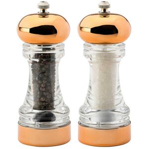 English Tableware Company - York Copper Top Filled Salt & Pepper Mill Set