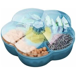 ORCHIDÉE Flower Snack Serving Tray Snacks Storage Box with Lid for Food Storage Box, Blue