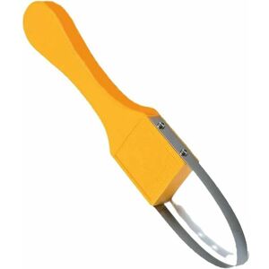 HOOPZI Garden Bandit Manual Weeder Tool with Iron Loop and Sharp Blades Manual Weeding Tool with Plastic Handle for Weeding--Yellow