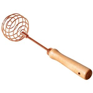 WOOSIEN Gold Egg Mixer Whisk Beech Wood Handle Stainless Steel Spiral Manual Whisk Kitchen Accessories Coo