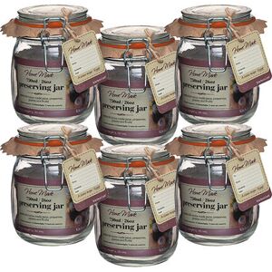 Home Made - Glass 750ml Preserving Jar Set Of 6