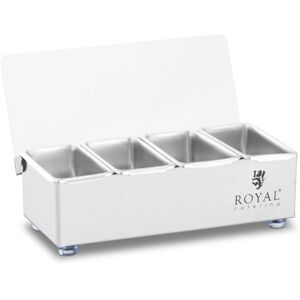 Royal Catering - Ingredient container Top board Ingredient container stainless steel 4 x 0.4 l