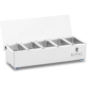 Royal Catering - Ingredient container Top board Ingredient container stainless steel 5 x 0.4 l