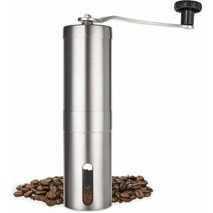 LANGRAY Manual Coffee Grinder With Ceramic Grinder - Manual Coffee Grinder Made Of Stainless Steel With Stepless Adjustment Of The Grinding Degree