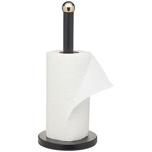 Black and Brass Finish Towel Holder 35cm - Masterclass