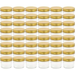 BERKFIELD HOME Mayfair Glass Jam Jars with Gold Lid 48 pcs 110 ml