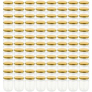 BERKFIELD HOME Mayfair Glass Jam Jars with Gold Lid 96 pcs 230 ml