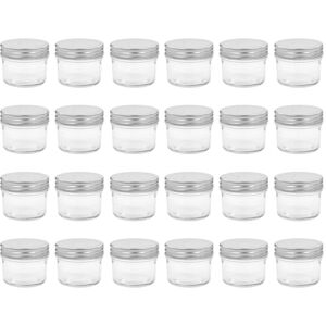 Berkfield Home - Mayfair Glass Jam Jars with Silver Lids 24 pcs 110 ml