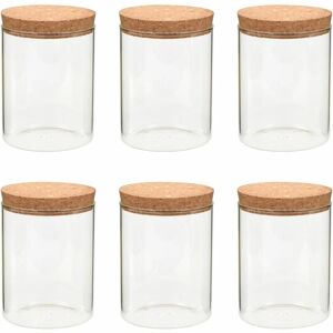 Berkfield Home - Mayfair Storage Glass Jars with Cork Lid 6 pcs 650 ml