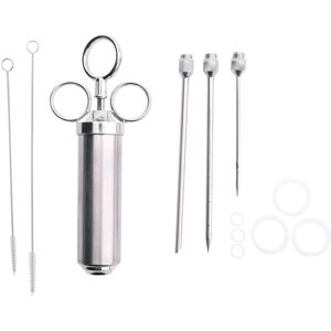 WOOSIEN Meat injector syringe, 2 marinade flavor injector made of 304 stainless steel with 3 professional needles