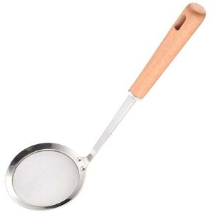 WOOSIEN Oil filter spoon, fine mesh filter with wooden handle for cooking, for frying and frothing in the kitchen