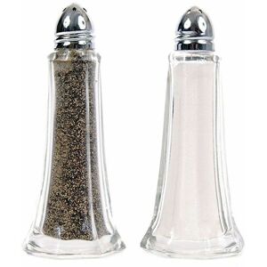 GEEZY Pack of 12 Pots Classic Style Glass Salt and Pepper Shakers Condiment Dispensers