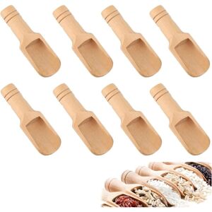 HÉLOISE Pieces Spice Scoops, Small Bath Salt Spoon, Mini Wooden Shovel Coffee Spoons, for Milk Powder Coffee Spices Tea Candy Dispensing Kitchen Utensils