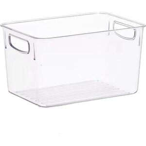 PESCE Plastic Bin Storage Organizer Basket Container with Handle for Home Office, Kitchen Cabinet Shape1