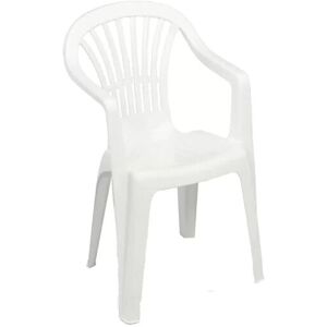 VISS Plastic Low Back Chair – White